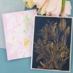 2 Pieces 3D Embossing Folder for Card Making Tulip and Lily Floral Textures Impressions Background Plastic Embossing Folders Template for DIY Scrapbooking and Other Paper Crafts Mother's Day Card Dec