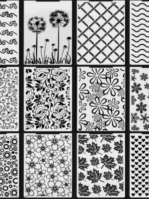 12Pcs Plastic Embossing Folders for Card Making Embossing Machine Template Mold Paper Card Embossing Stencil Flower Leaf Embossing Folder for Scrapbook Photo Album DIY Craft Decoration,4.1 x 5.8inch