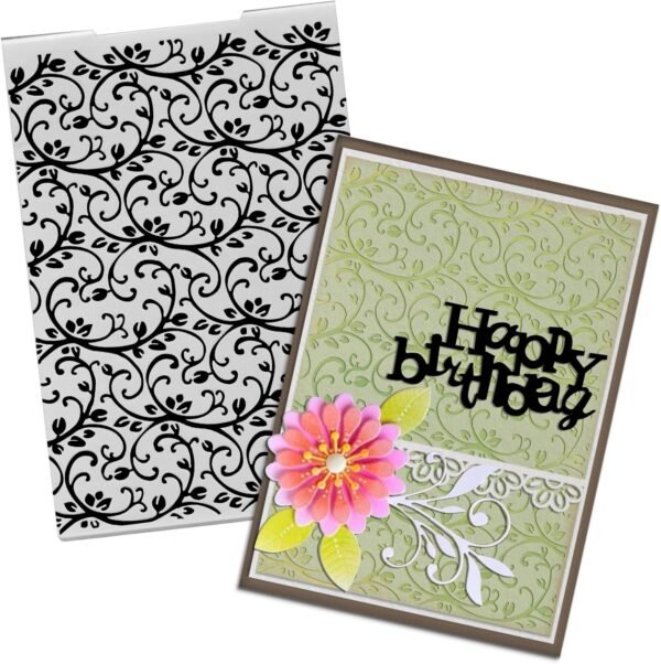 Retro Flower Lace Background Plastic Embossing Folders for Card Making Vintage Lace Flowers Background Scrapbooking Plastic Template Photo Album Card Paper Handmade DIY Craft Decoration Template Molds
