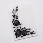Rose Vine Corner Embossing Folders for Card Making, Roses Embossing Folder Template for DIY Paper Crafts Scrapbooking Polymer Clay Decoration
