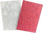 3D Roses Embossing Folders for Card Making,Rose Flowers Texture Plastic Embossing Folder Template for DIY Paper Crafting Scrapbooking Polymer Clay Decoration