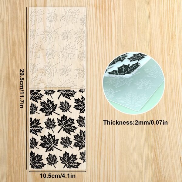 Embossing Folder, 5.8x4 Inch Plastic Embossing Folders for Card Making, Embossing Machine Template for Scrapbook Paper Craft Album Stamps DIY Décor (Maple Leaf Style)