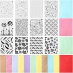 12 Pieces Embossing Folders Embossing Machine Template Paper Card Decorating Mold for Card Making DIY Craft Template Flower Scrapbook Photo Album Craft Decoration, 5.9 x 4.1 Inch