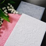 3D Roses Background Embossing Folders for Card Making, Rose Floral Texture Embossing Folder Template for DIY Paper Crafts Scrapbooking Polymer Clay Decoration