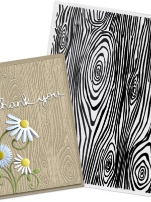 Tree Annual Ring Background Embossing Folder, Plastic Textured Impressions Tree Wood Grain Embossing Folder Template for Card Making Scrapbooking Paper Craft Album Stamps DIY Décor