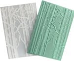 3D Woodland Embossing Folders for Card Making, Birch Tree Background Texture Embossing Folder Template for DIY Paper Crafts Scrapbooking Polymer Clay Decoration