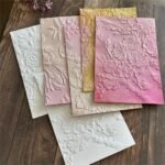 3D Cherry Blossom Rose Plastic Embossing Folders for Card Making,Embossing Template Paper Card Embossing Stencil for DIY Scrapbooking Photo Album Card Paper Craft Decoration (07)