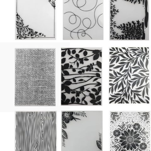 9Pcs Plastic Embossing Folders for Card Making Embossing Machine Template Mold Paper Card Embossing Stencil Flower Leaf Embossing Folder for Scrapbook Photo Album DIY Craft Decoration,4.1 x 5.8inch